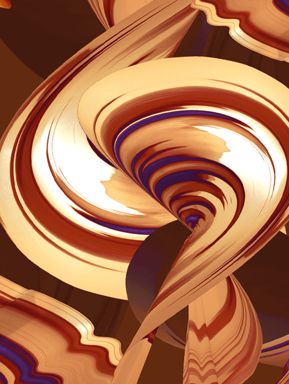 Belgian chocolate flavor pattern in dark and light chocolate swirls 